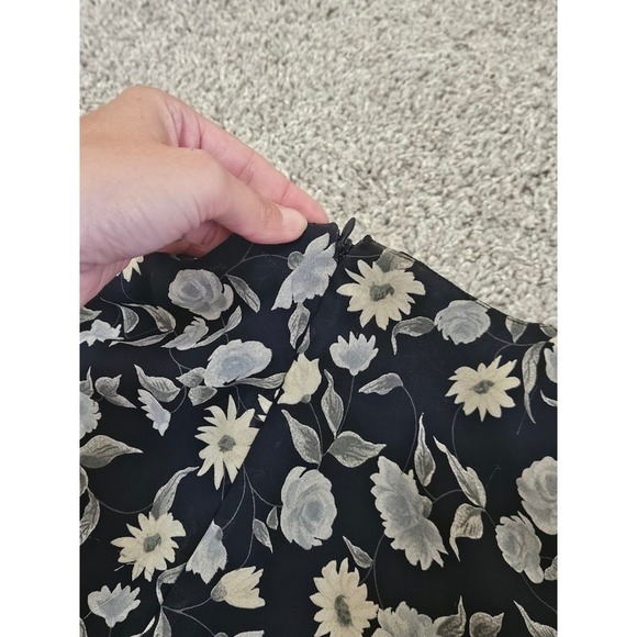 Old Navy Vintage Floral Maxi Dress Navy Blue Size 8 - Picture 7 of 7